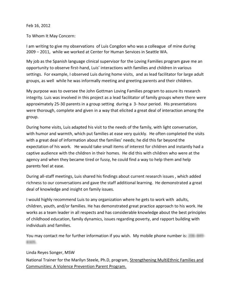 Recommendation Letter Children_s Advocate (Linda Reyes) | Lasting Love ...