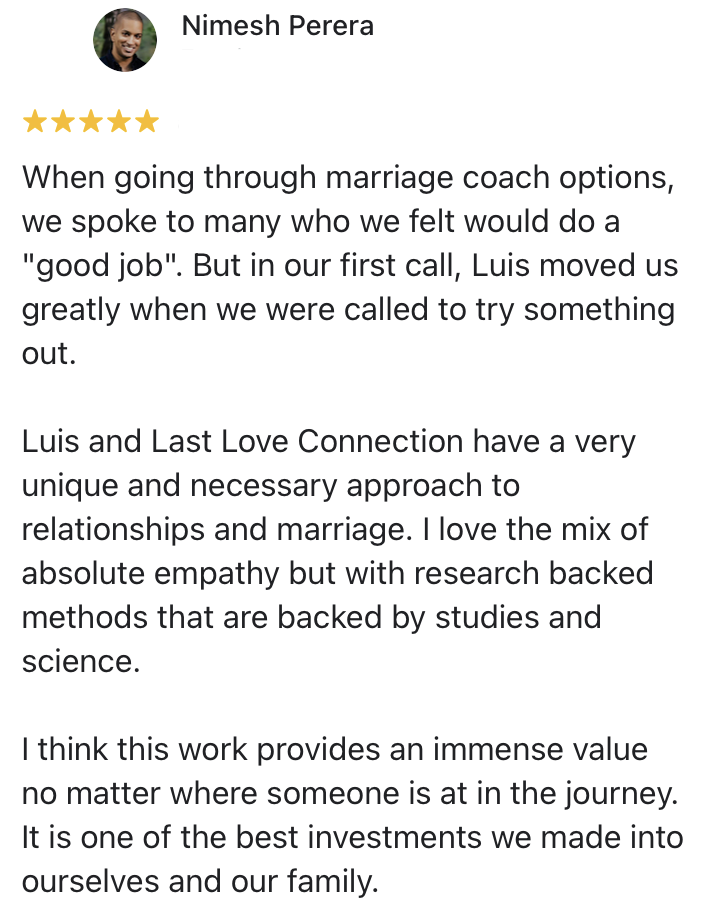 Testimonial For Couples Coaching